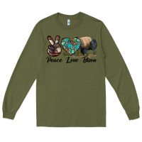 Army Green Peace lLve Bison Long Sleeve Tee - LillyAllenDesigns