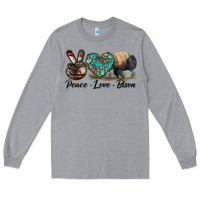 Heather Grey Peace lLve Bison Long Sleeve Tee - LillyAllenDesigns