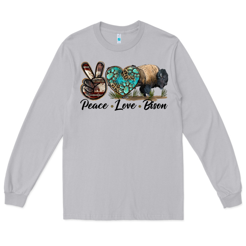 Peace Llve Bison Long Sleeve Tee by LillyAllenDesigns | Teevron