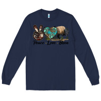 Navy Peace lLve Bison Long Sleeve Tee - LillyAllenDesigns