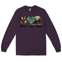 Plum Peace lLve Bison Long Sleeve Tee - LillyAllenDesigns