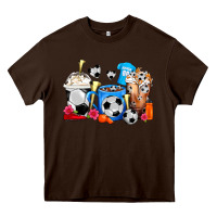 Chocolate Brown Soccer Coffee Cups Heavy Core Tee - FaDigitalArtStudio