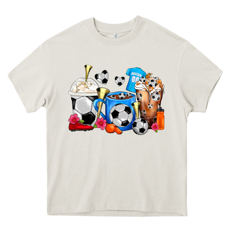 Soccer Coffee Cups Heavy Core Tee by FaDigitalArtStudio | Teevron