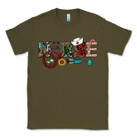 Army Green christmas nurse Classic Tee - RanaPortraitStore