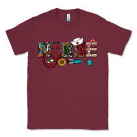 Burgundy christmas nurse Classic Tee - RanaPortraitStore