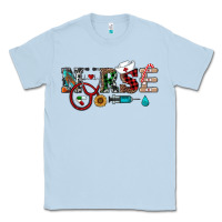 Dusty Blue christmas nurse Classic Tee - RanaPortraitStore