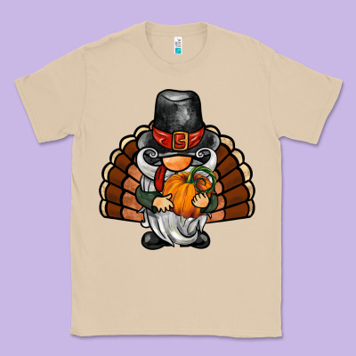 Thanksgiving Turkey Gnome Classic Tee Designed By Barkaloodesign