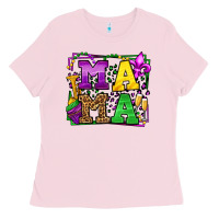 Bubblegum Pink Mardi Gras leopard frame mama Mother's Day Ladies Tee - LillyAllenDesigns