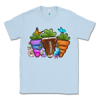Dusty Blue Football Easter sports carrots Classic Tee - OliviaCreatesArt