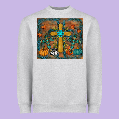 Fall Cross Tumbler Heavyweight Sweatshirt Designed By Ranaportraitstore
