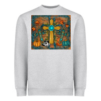 Heather Grey fall cross tumbler Heavyweight Sweatshirt - RanaPortraitStore