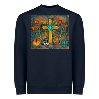 Navy fall cross tumbler Heavyweight Sweatshirt - RanaPortraitStore