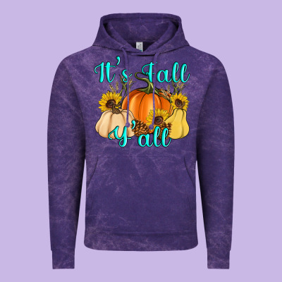It's Fall Y'all Vintage Hoodie Designed By Artiststas