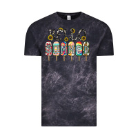 Cloud Black name vibrant summer greeting with popsicles Vintage Tee - CowhideDigitalArt