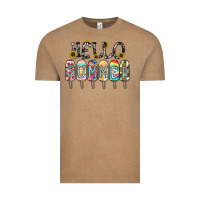 Vintage Coffee name vibrant summer greeting with popsicles Vintage Tee - CowhideDigitalArt