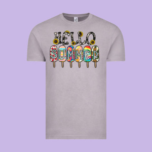 Name Vibrant Summer Greeting With Popsicles Vintage Tee Designed By Cowhidedigitalart
