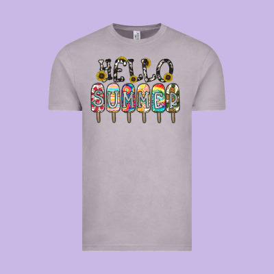Name Vibrant Summer Greeting With Popsicles Vintage Tee Designed By Cowhidedigitalart