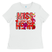White Mis Steal Your Heart Ladies Tee - CowhideDigitalArt