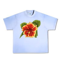 Grape Ice Hawaiian Hibiscus Flower Illustrations Urban Heavy Tee - LillyAllenDesigns