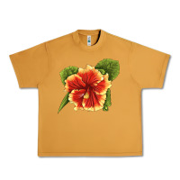 Peanut Butter Hawaiian Hibiscus Flower Illustrations Urban Heavy Tee - LillyAllenDesigns