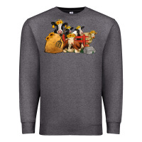 Charcoal Heather Cows With Sunflower Headbands Premium Sweatshirt - Jasminsmagicworld