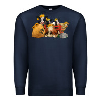 Navy Cows With Sunflower Headbands Premium Sweatshirt - Jasminsmagicworld