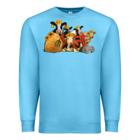 Ocean Blue Cows With Sunflower Headbands Premium Sweatshirt - Jasminsmagicworld