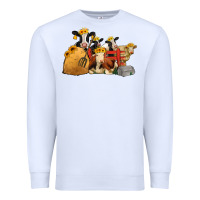 White Cows With Sunflower Headbands Premium Sweatshirt - Jasminsmagicworld