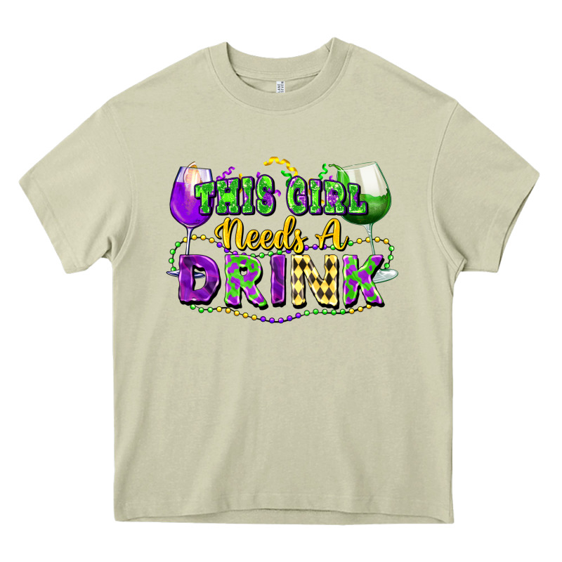 This Girl Needs A Drink Heavy Core Tee by FaDigitalArtStudio | Teevron