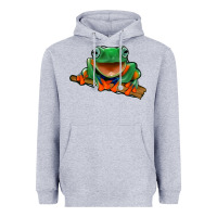 Heather Grey frog Heavyweight Hoodie - Jasminsmagicworld