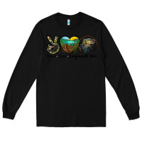 Black peace love largemouth bass Long Sleeve Tee - LillyAllenDesigns