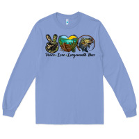Colony Blue peace love largemouth bass Long Sleeve Tee - LillyAllenDesigns