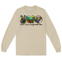 Mushroom peace love largemouth bass Long Sleeve Tee - LillyAllenDesigns