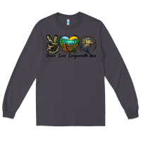 Smoke peace love largemouth bass Long Sleeve Tee - LillyAllenDesigns