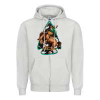 Dove Grey bucking bronco arrowhead Zipper Hoodie - Jasminsmagicworld
