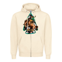 Sandshell bucking bronco arrowhead Zipper Hoodie - Jasminsmagicworld
