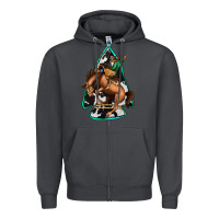 Smoke bucking bronco arrowhead Zipper Hoodie - Jasminsmagicworld