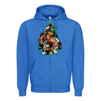True Royal bucking bronco arrowhead Zipper Hoodie - Jasminsmagicworld
