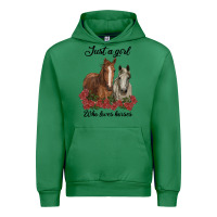 Emerald just a girl who loves horses no background Urban Hoodie - RanaPortraitStore