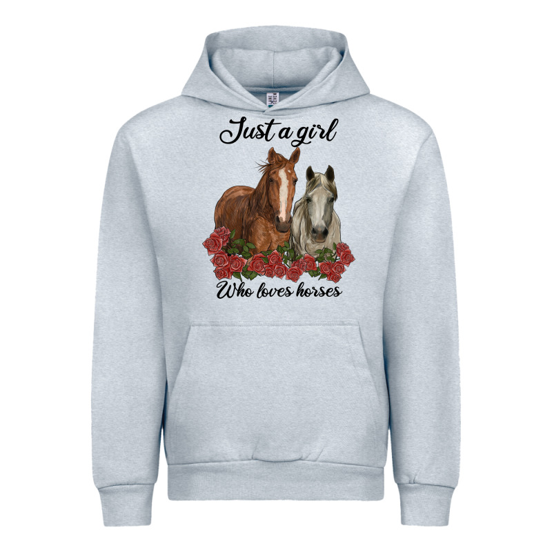 Just A Girl Who Loves Horses No Background Urban Hoodie by RanaPortraitStore | Teevron