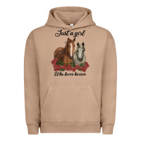 Pigment Burro just a girl who loves horses no background Urban Hoodie - RanaPortraitStore
