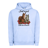 Pigment Grape Ice just a girl who loves horses no background Urban Hoodie - RanaPortraitStore