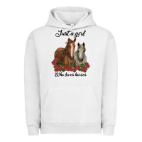 Pigment Lunar Rock just a girl who loves horses no background Urban Hoodie - RanaPortraitStore