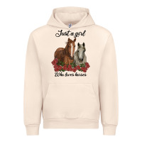 Sandshell just a girl who loves horses no background Urban Hoodie - RanaPortraitStore