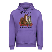 Tulip just a girl who loves horses no background Urban Hoodie - RanaPortraitStore