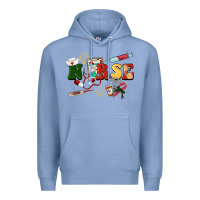 Colony Blue Christmas nurse Premium Hoodie - BarkalooDesign