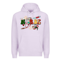 Lilac Christmas nurse Premium Hoodie - BarkalooDesign
