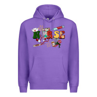 Purple Christmas nurse Premium Hoodie - BarkalooDesign