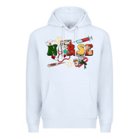 White Christmas nurse Premium Hoodie - BarkalooDesign
