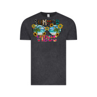 Vintage Black Summer Vibes Vintage Tee - CowhideDigitalArt